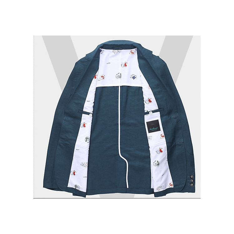 Áo khoác blazer nam màu xanh lá cây đậm phong cách