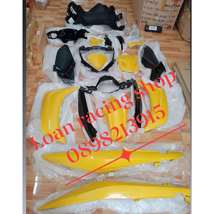 DÀN ÁO DÀNH CHO XE NOUVO 5 (NOUVO SX) MÀU VÀNG ĐEN