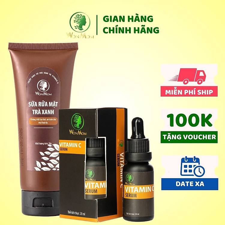 Chọn mua tại Shopee: Bộ dưỡng da mặt organic Wonmom mua giá tốt nhất tại Shop Mall