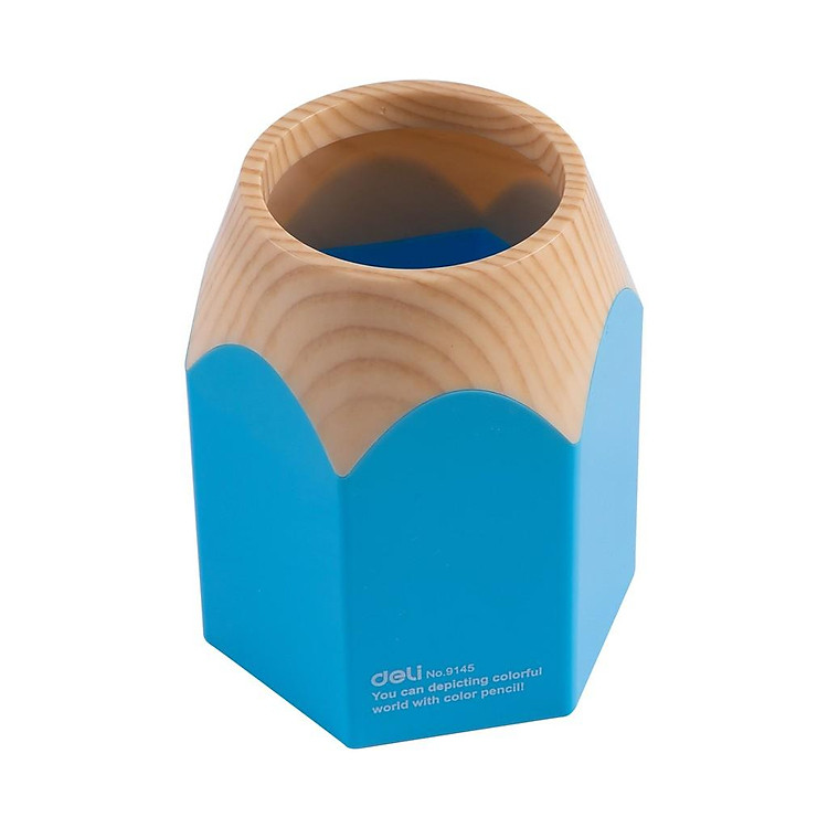 Cốc Cắm Bút Deli Hình Bút Chì E9145 - Xanh Dương - Ảnh 6