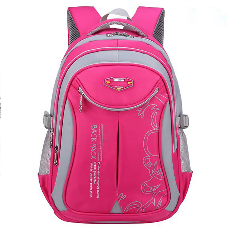 Balo học sinh siêu nhẹ cặp đi học chống thấm nước màu hồng