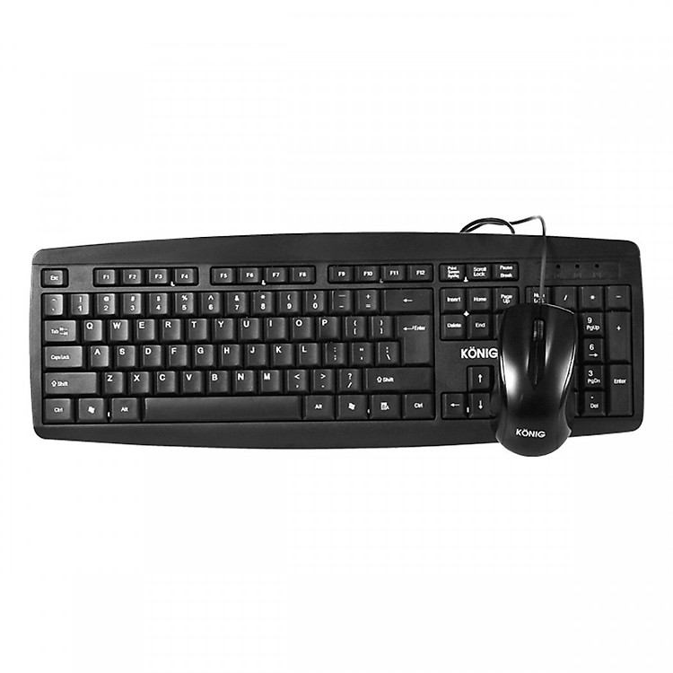 Bộ bàn phím chuột có dây Konig KC520 - Hàng Chính Hãng