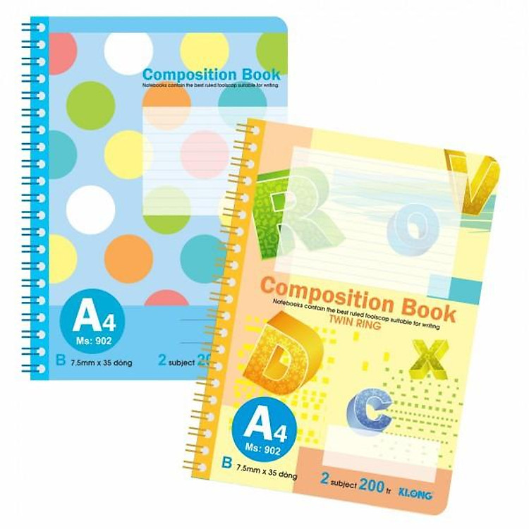 Sổ Lò Xo Kép Bìa Nhựa A4 (200 trang)