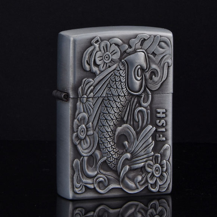 Bật lửa xăng Koi Fish - Cá Vượt Vũ Môn