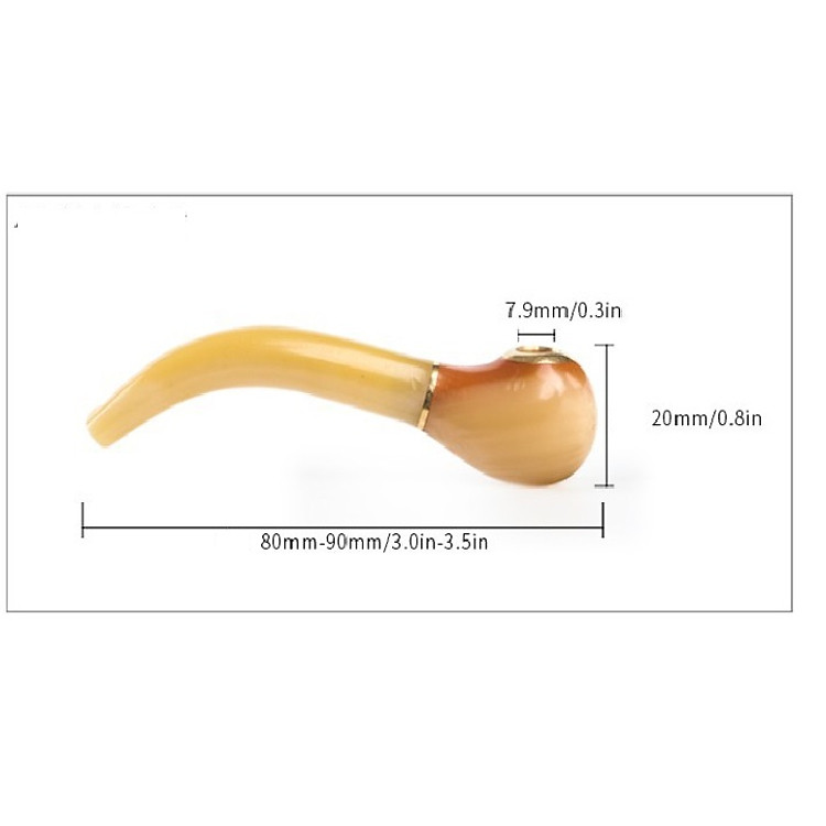 Tẩu thuốc sừng kiểu nhỏ (Màu vàng) - Ảnh 7