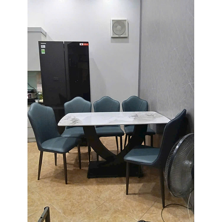 Bộ bàn ăn mặt đá nhập khẩu sang trọng, hiện đại CTL01 Tundo nhiều lựa chọn