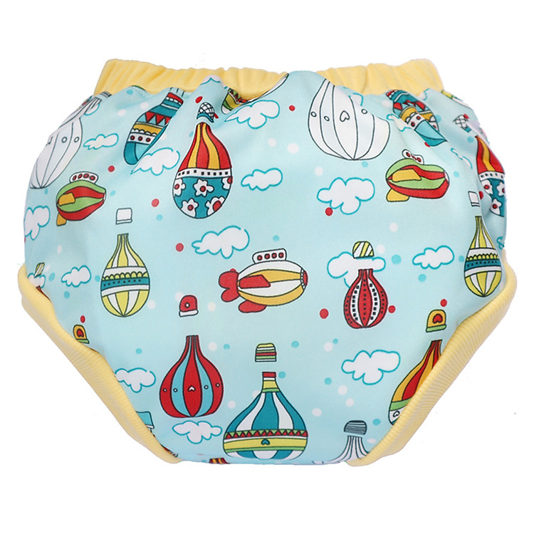 Tã vải Quần short Ngày BabyCute size M (8-16kg) (Vỏ + Lót) - Họa tiết bé trai