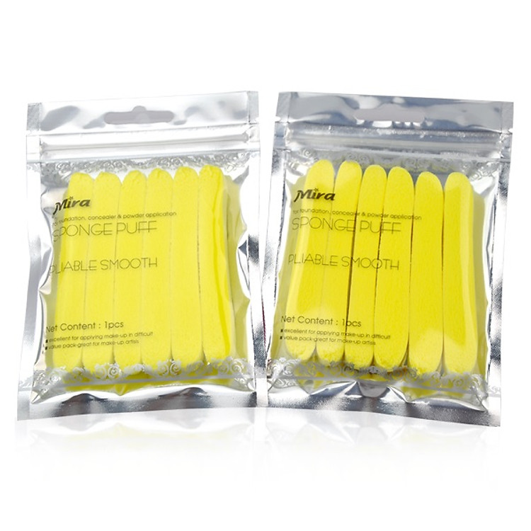 Combo 2 Bông Bọt Biển Rửa Mặt Cao Cấp Hàn Quốc Mira (6 miếng/bịch)