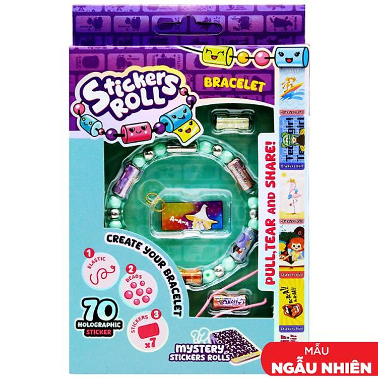 Vòng Đeo Tay DIY Stickers Roll Kèm 70 Miếng Dán Mini - Kingdom Toys 7126 (Q9018) (Mẫu Màu Sản Phẩm Giao Ngẫu Nhiên)