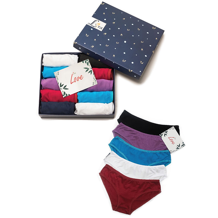 Combo 10 quần lót nữ LIBRA viscose V9604 - Màu sắc ngẫu nhiên (Kèm hộp và thiệp)