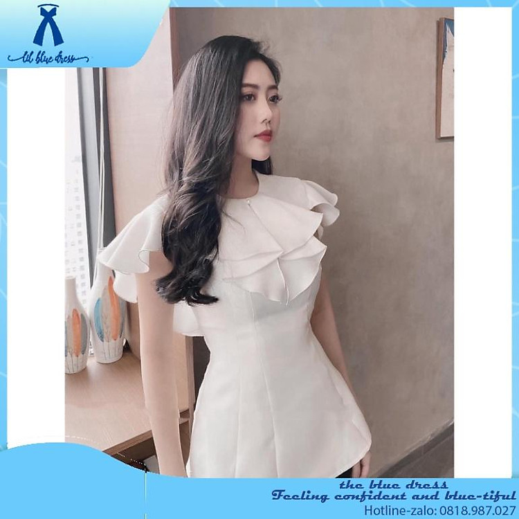 Quảng Châu Áo nữ công sở sang trọng thanh lịch ladyxanh chiết eo tôn dáng giấu bụng