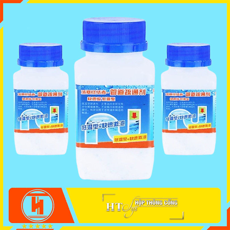 COMBO 3 HỘP Bột thông tắc cống Cực Mạnh - HT SYS - Giải pháp thông tắc nhanh chóng dầu mỡ nhà bếp, thông tắc khối vệ sinh