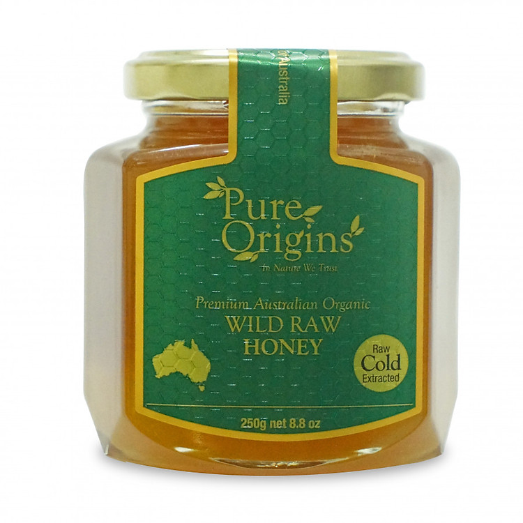 Mật ong Organic Wild Raw chính hãng Úc hiệu Pure Origins loại 250g