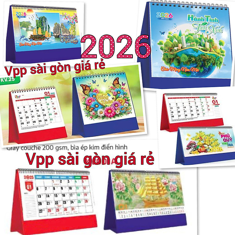 Lịch Để Bàn 2026 Đế Chữ A