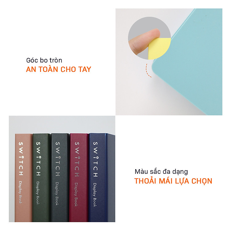 File Lá A4 Văn Phòng Switch Display Book (20 lá) - Nâu - Ảnh 4