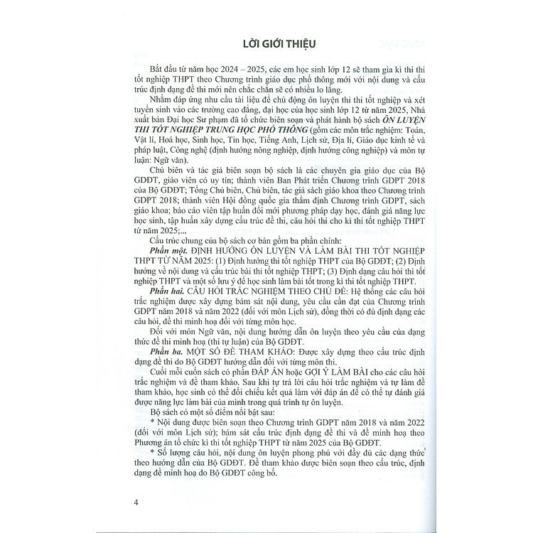 Ôn Luyện Trắc Nghiệm Thi Tốt Nghiệp Trung Học Phổ Thông (năm 2025) - Ảnh 4