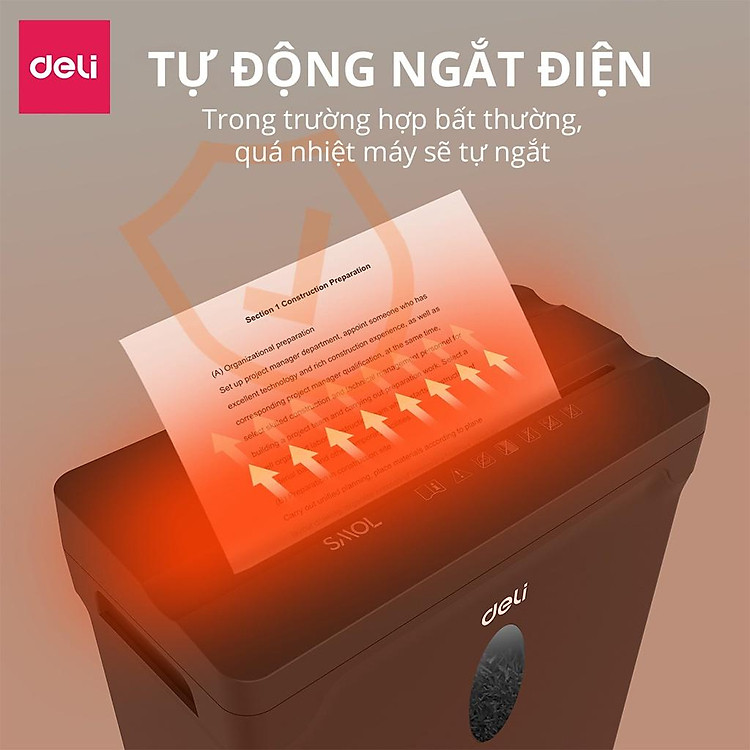 Máy Hủy Tài Liệu Deli 10L - Ảnh 2