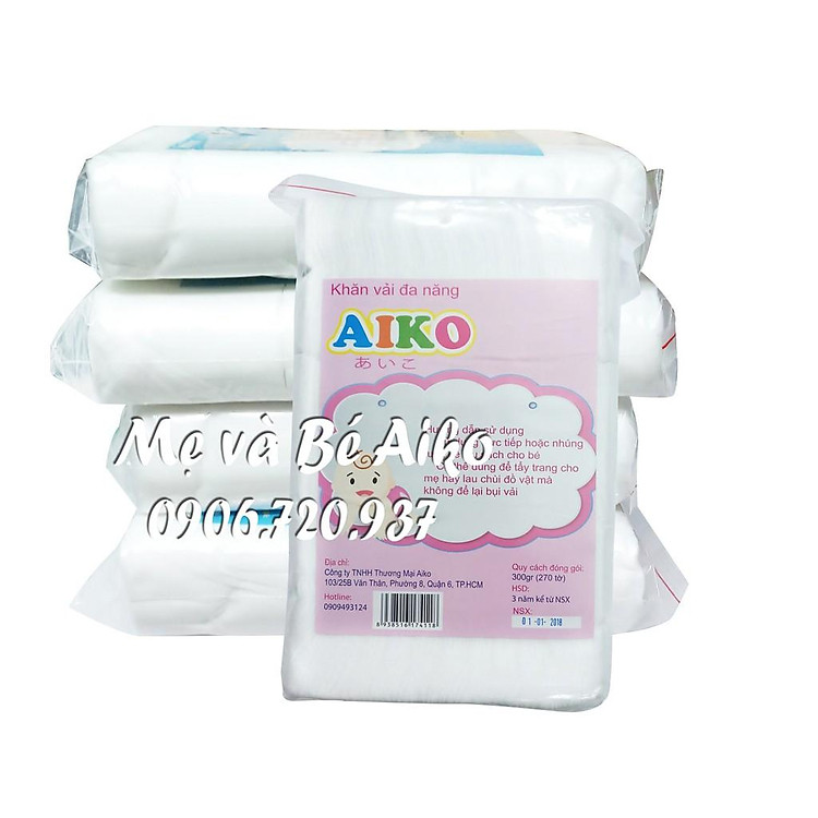 Combo 6 Gói Khăn Khô Aiko 300g Đảm bảo Giá rẻ - Hình ảnh 2