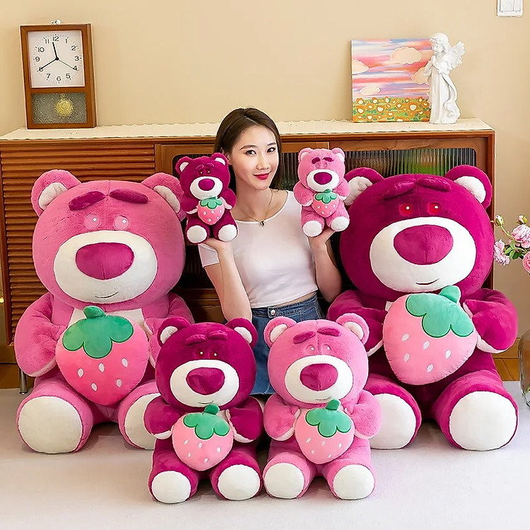 Mua Thú nhồi bông Lotso ôm dâu 22cm Chính hãng Giá rẻ - Hình ảnh 3