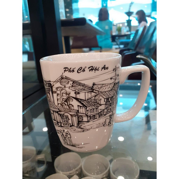 Ly sứ họa tiết 360 ml - gốm sứ Minh Long