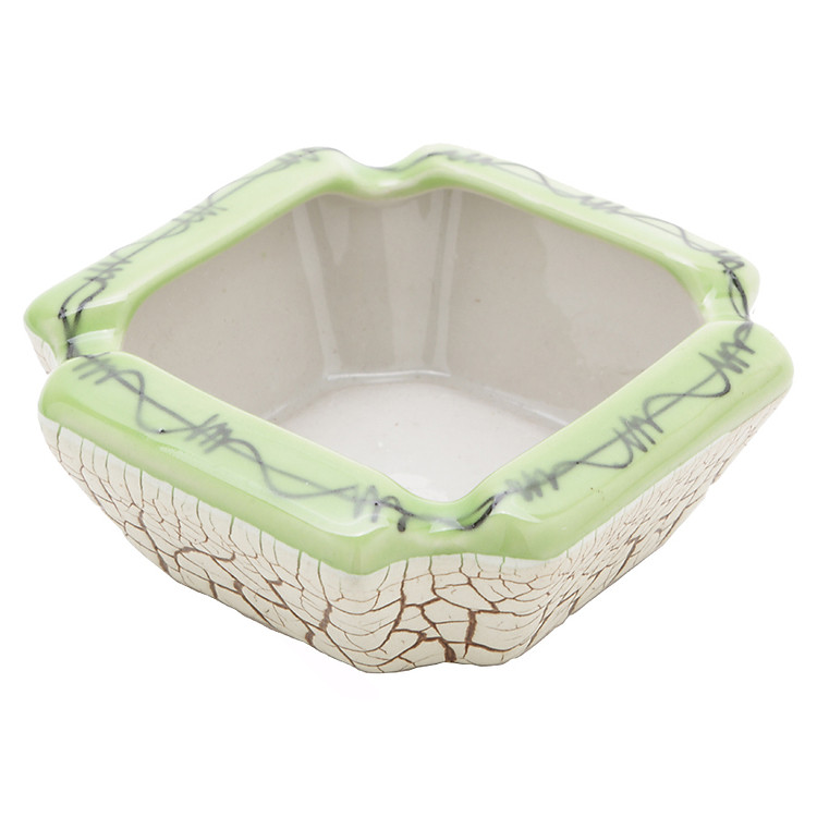 Gạt Tàn Rạn Vuông Gốm Sứ Bát Tràng A273 - Ảnh 2