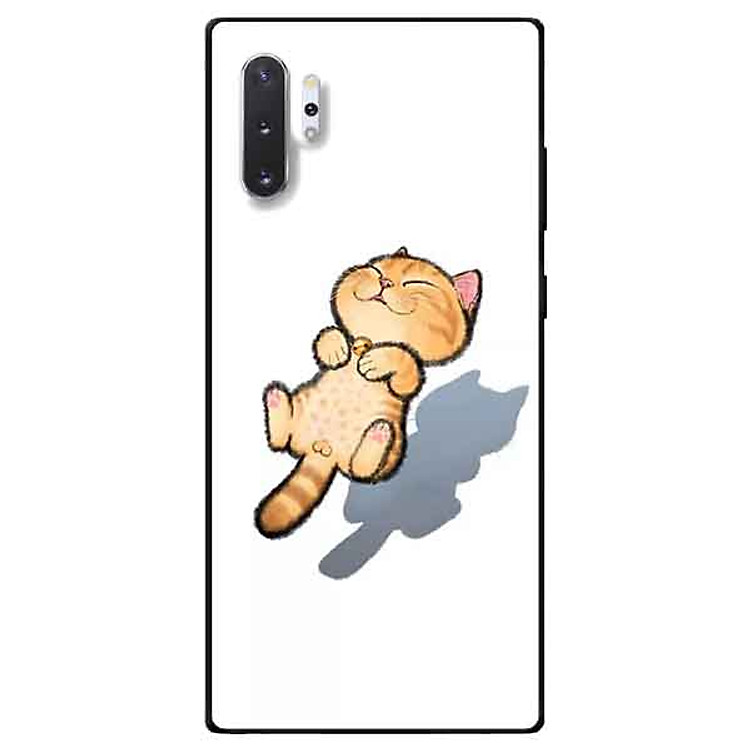Ốp lưng in cho Samsung Note 10 Plus Mẫu Mèo Vàng