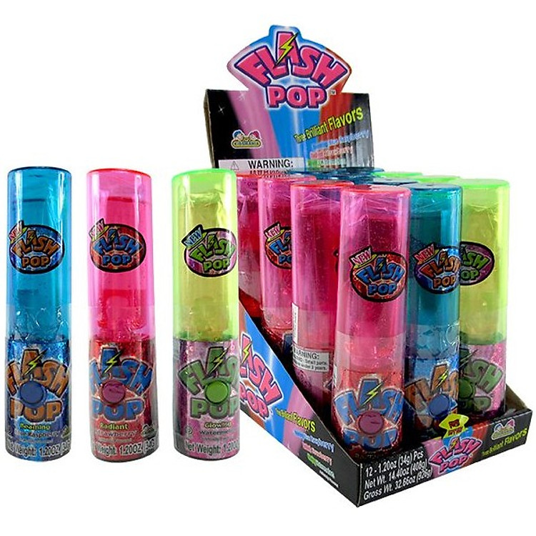 Lốc 12 cây Kẹo son có đèn Flash Pop 34gr