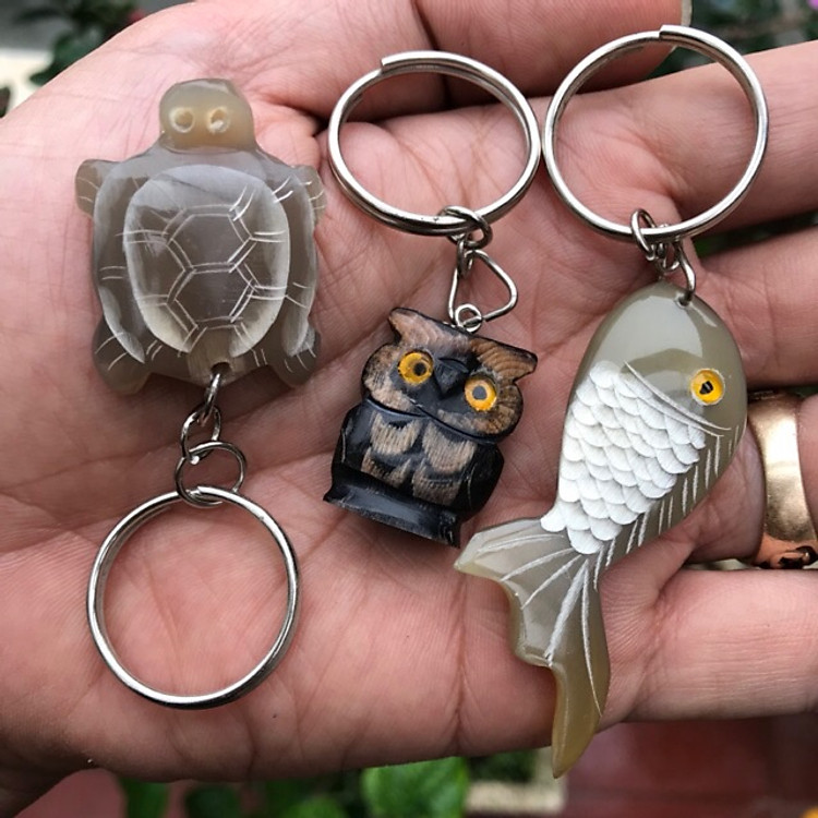 Móc Khóa Sừng Phong Thủy (3 chiếc)