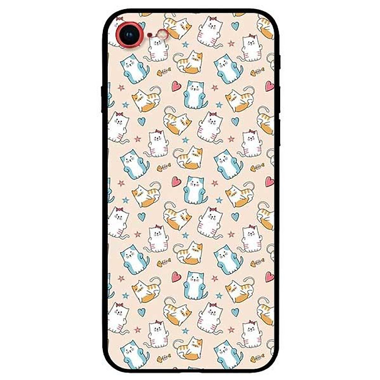 Ốp lưng dành cho iPhone 7 / iPhone 8 - iPhone Se 2020 - 7 Plus / 8 Plus mẫu Họa Tiết Mèo Trái Tim