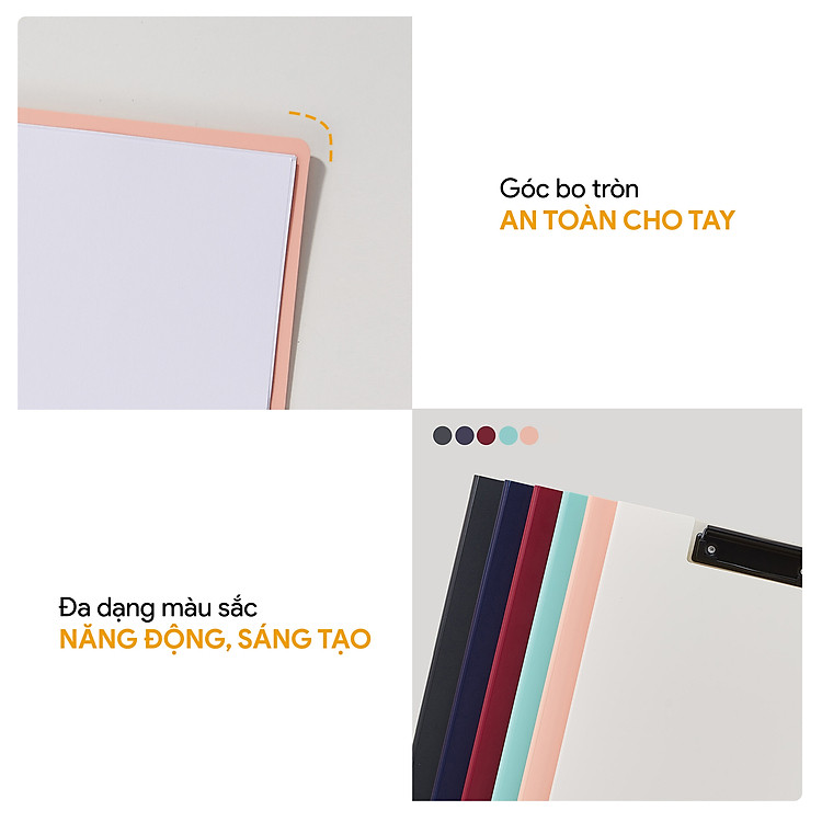 Bìa kẹp trình ký A4 AO+ (hồng) - Ảnh 3