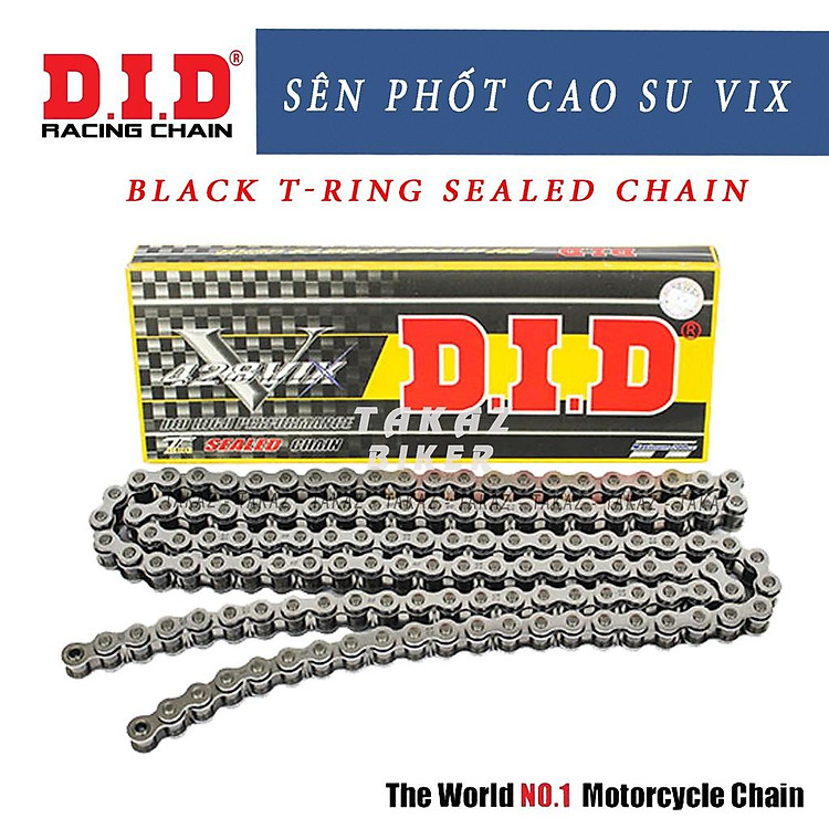 B1 Sên Phốt Cao Su 428 VIX T-ring - 132L Cải Tiến Mới Của Huyền Thoại TFX ( Khóa Sên Dạng Phe Cài )