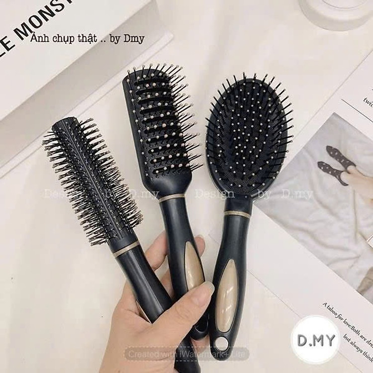Set 3 Lược Chống Rối Tóc Cao Cấp (gỡ rối + chải khô nhanh + bảo vệ tóc) - Hàng chính hãng