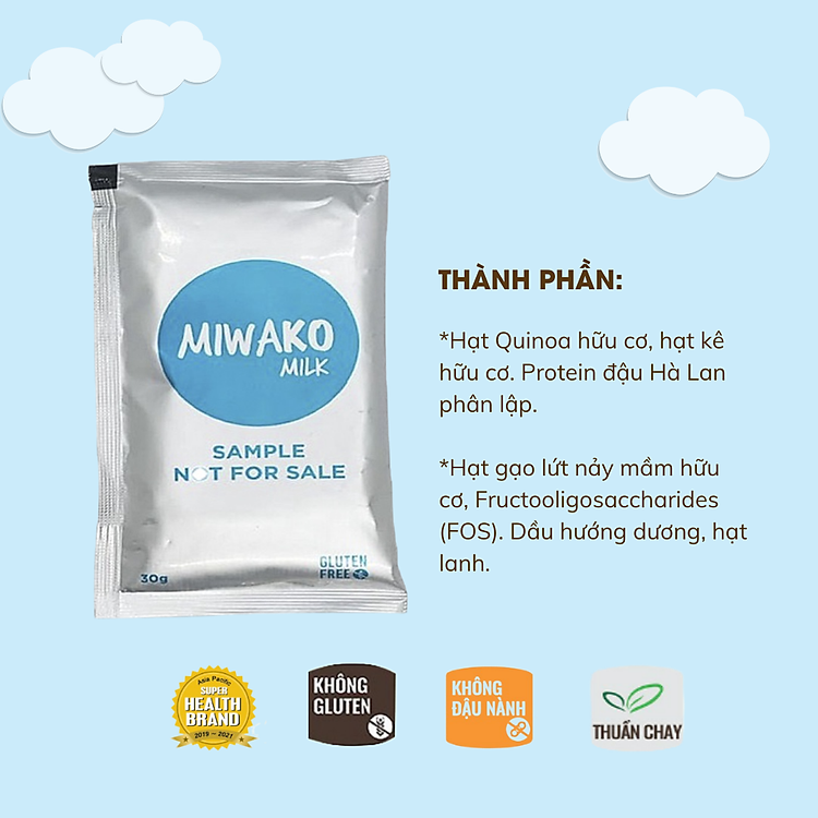Nơi mua Sữa Hạt Hữu Cơ MIWAKO Vị Gạo 30g Ưu đãi - Hình ảnh 3