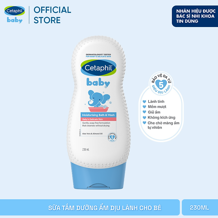 Mua tại Lazada: Sữa tắm dưỡng ẩm Cetaphil cho bé Chính hãng, giá tốt