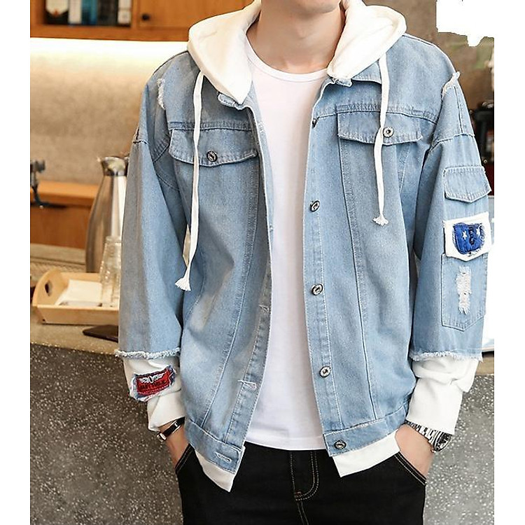 ÁO KHOÁC JEAN NAM PHỐI NÓN TRẺ TRUNG- CHUẨN CHẤT SOÁI CA