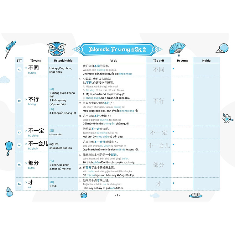 Takenote - Từ Vựng HSK Tiếng Trung - HSK2 (Cung Cấp 772 Từ Vựng) - Ảnh 9