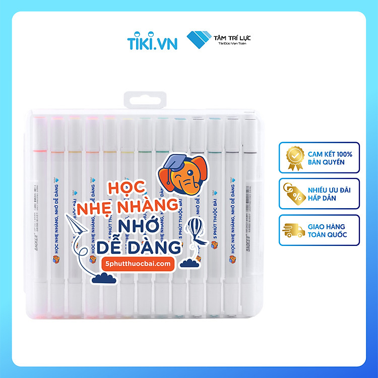 Bút Lông Màu 2 Đầu (48 màu)