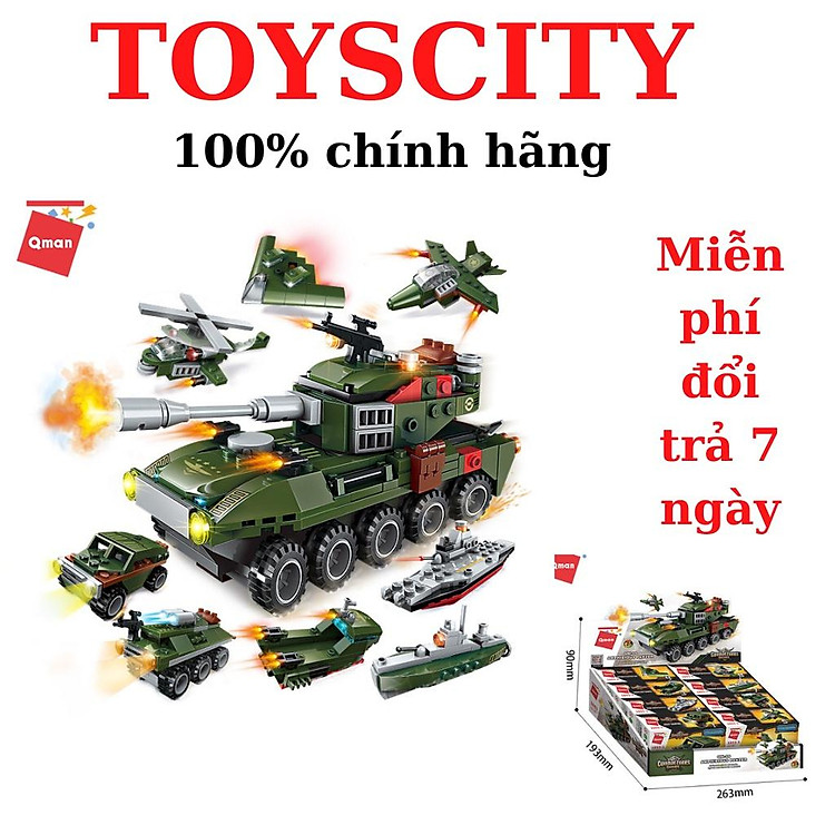 Đồ chơi lắp ghép quân sự 8 trong 1 Chính hãng Tiết kiệm