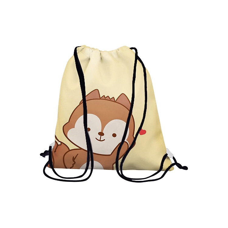 Túi Rút Unisex In Hình Sóc Nâu BDCP635