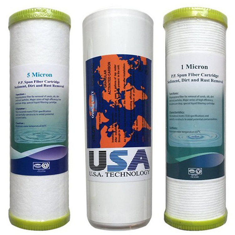 Bộ 3 lõi lọc nước 1,2,3 máy lọc nước RO