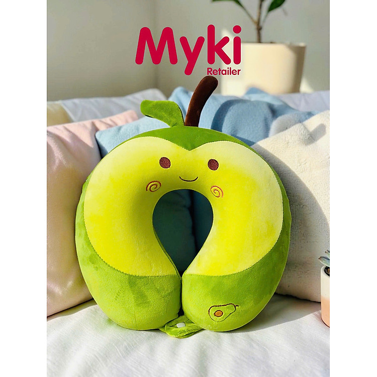 Gối Chữ U Cao Su Non Memory Foam Cao Cấp, Gối Kê Cổ Văn Phòng, Du Lịch