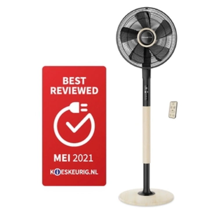 Quạt Cây Rowenta VU5880 Turbo Silence Extreme+, Quạt Đứng, 5 Chế Độ Mát, Có Điều Khiển Từ Xa, Hẹn Giờ Tắt, Nhập Đức