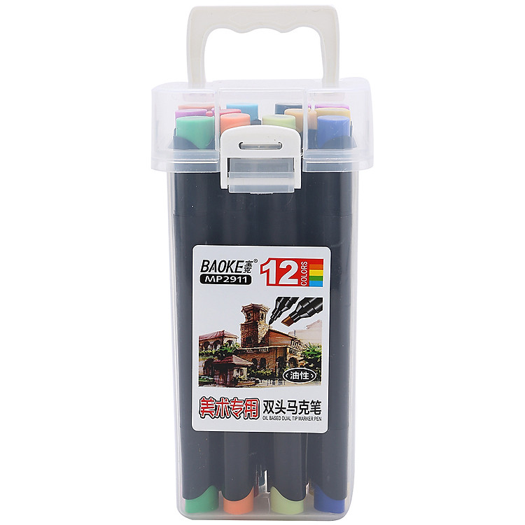 Viết Lông Marker Baoke 2911 (12 màu)
