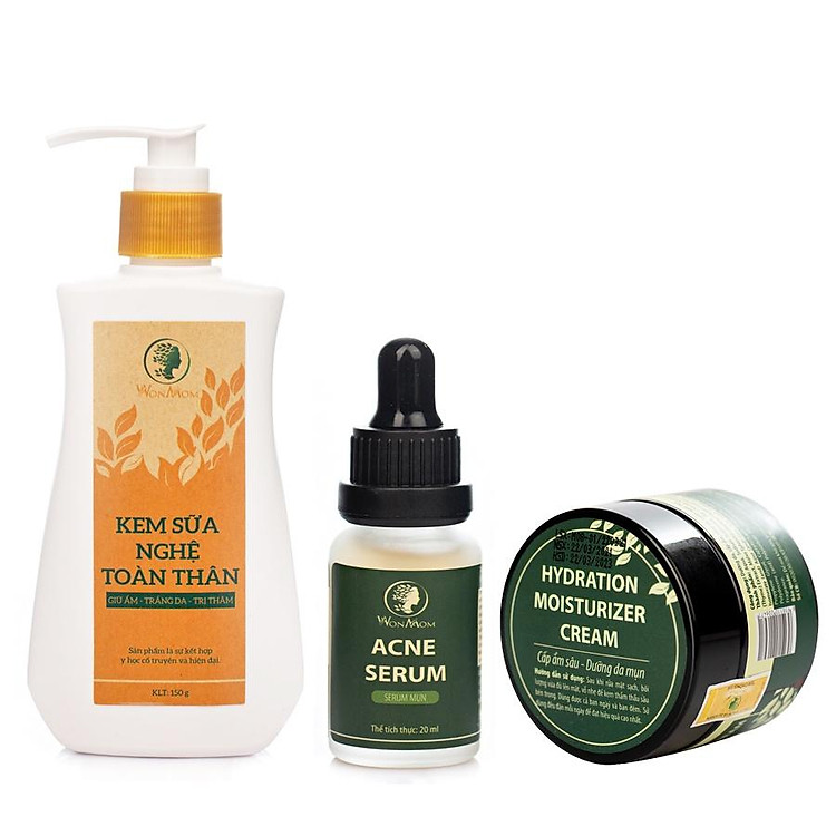 Bộ sản phẩm sạch mụn, trắng da Wonmom Đảm bảo Giá rẻ