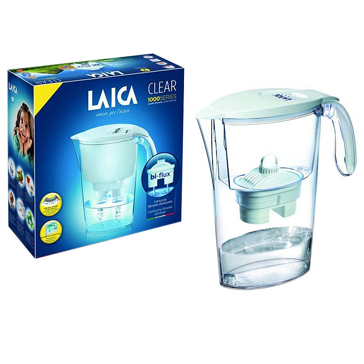 Combo Bình lọc nước LAICA J11A Trắng và 02 Lõi lọc nước (MADE IN ITALY)
