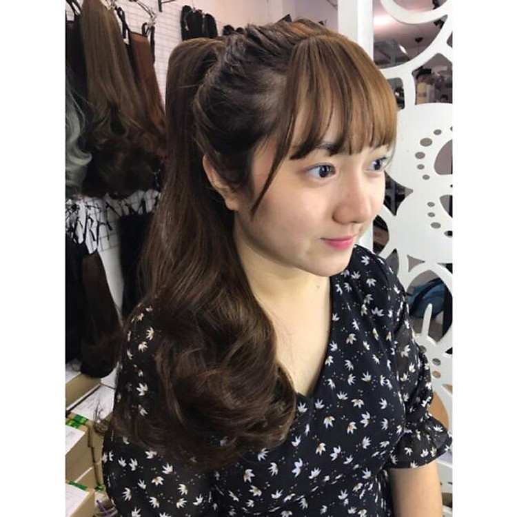 Tóc giả mái thưa baby có bát cao cấp