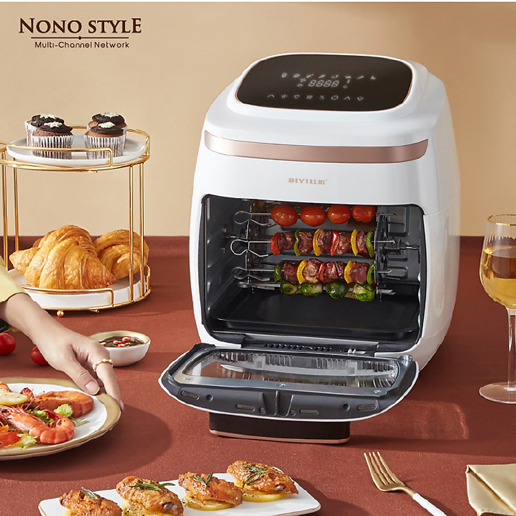Nồi Chiên, Nướng, Quay Không Dầu Điện Tử BIYI AF-602A, Dung Tích Lớn 11L - Hàng Chính Hãng