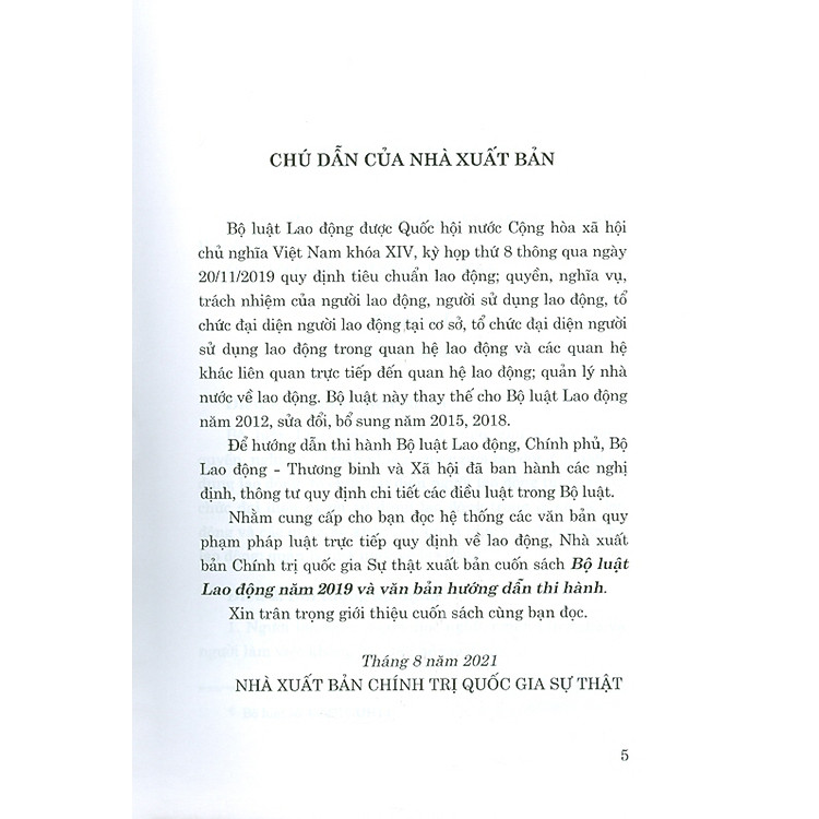 Bộ Luật Lao Động Năm 2019 Và Văn Bản Hướng Dẫn Thi Hành - Ảnh 2
