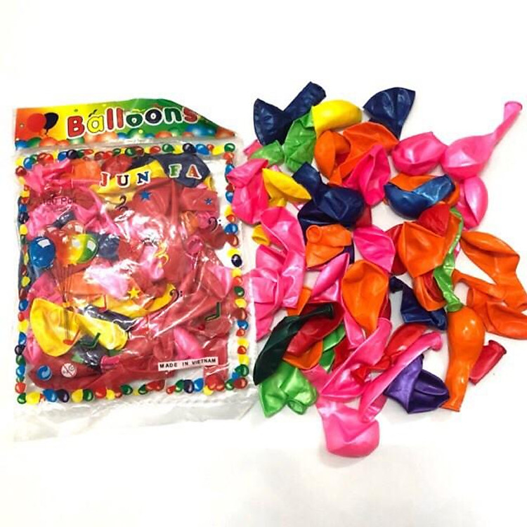 Gói bóng bay nhũ đủ màu khoảng 50 qủa
