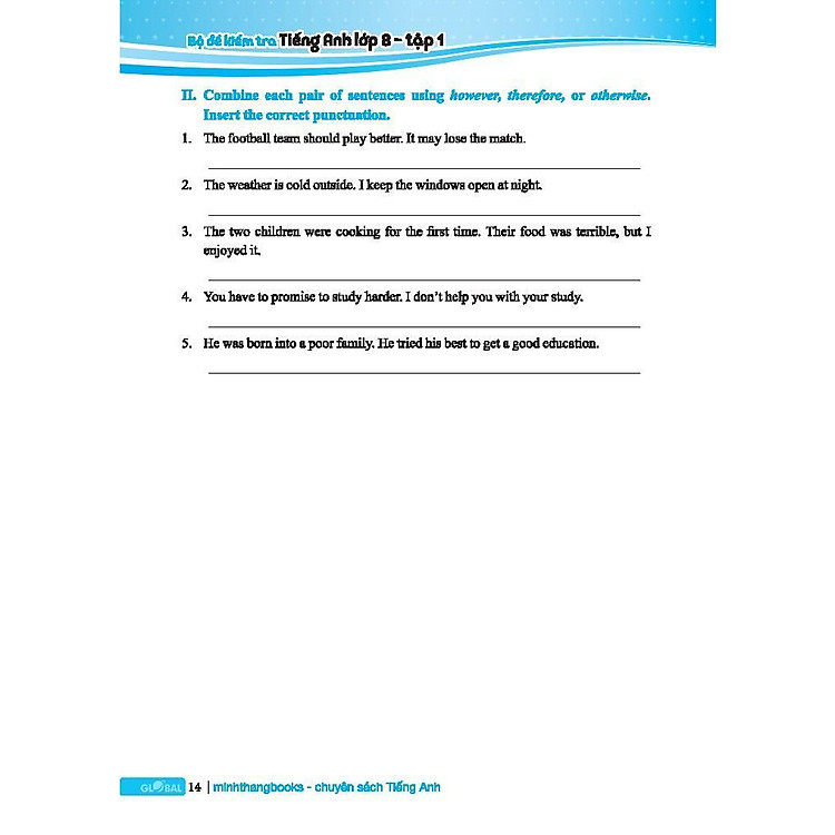 Global Success - Bộ Đề Kiểm Tra Tiếng Anh Lớp 8 - Có Đáp Án (Tập 1) - Ảnh 7